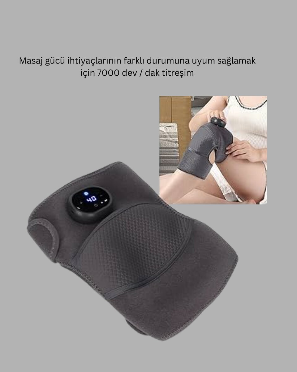 3 Seviyeli Titreşimli Isıtmalı Diz Bakım Masaj Cihazı 2 3 Seviyeli Titreşimli Isıtmalı Diz Bakım Masaj Cihazı - Görsel 2