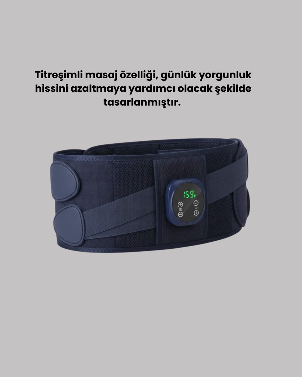 Isıtmalı Masajlı Bel Destek Kemeri Ev Tipi Kullanım 2 Isıtmalı Masajlı Bel Destek Kemeri Ev Tipi Kullanım - Görsel 2