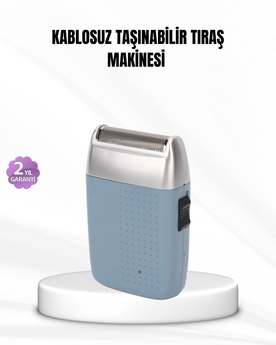 Taşınabilir Şarjlı Tıraş Makinesi – Kuru Kullanım Özel Sakal Başlıkları 1 Taşınabilir Şarjlı Tıraş Makinesi – Kuru Kullanım Özel Sakal Başlıkları