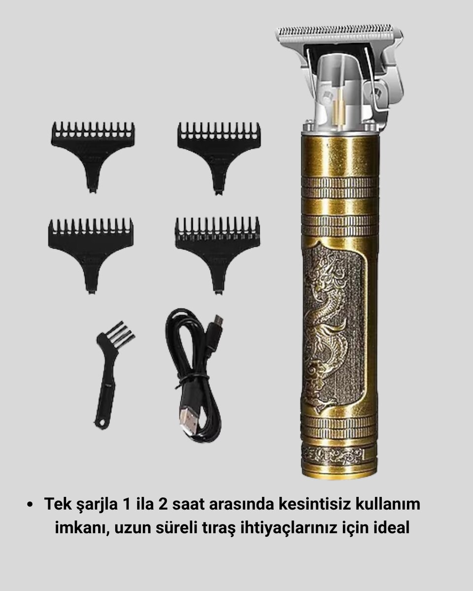 Profesyonel Çizik Tıraş Makinesi – T Çelik Bıçaklı 120 Dakika Şarjlı Kullanım 3 Başlıklı 4 Profesyonel Çizik Tıraş Makinesi – T Çelik Bıçaklı 120 Dakika Şarjlı Kullanım 3 Başlıklı - Görsel 4