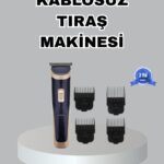 Çelik Bıçaklı Unisex Şarjlı Tıraş Makinesi – Sessiz Motor Kablosuz ve Ayarlanabilir