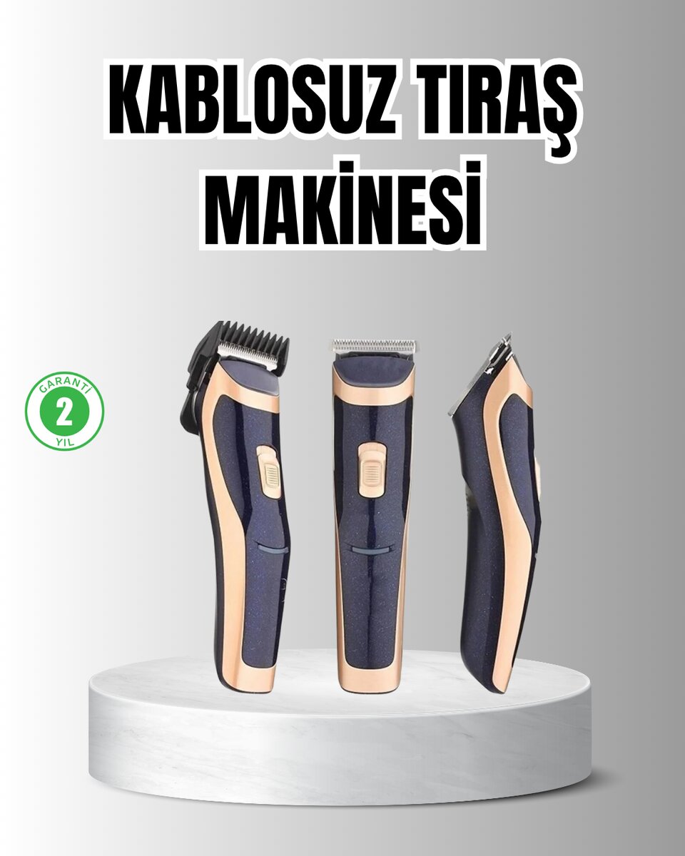 Unisex Şarjlı Saç ve Sakal Tıraş Makinesi – Ayarlanabilir Tarak Başlıkları, Sessiz Motor 1 Unisex Şarjlı Saç ve Sakal Tıraş Makinesi – Ayarlanabilir Tarak Başlıkları, Sessiz Motor