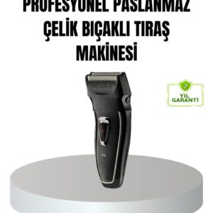 Profesyonel Şarjlı Saç ve Sakal Tıraş Makinesi – Çelik Bıçaklı Ayarlanabilir Başlıklı Kablosuz