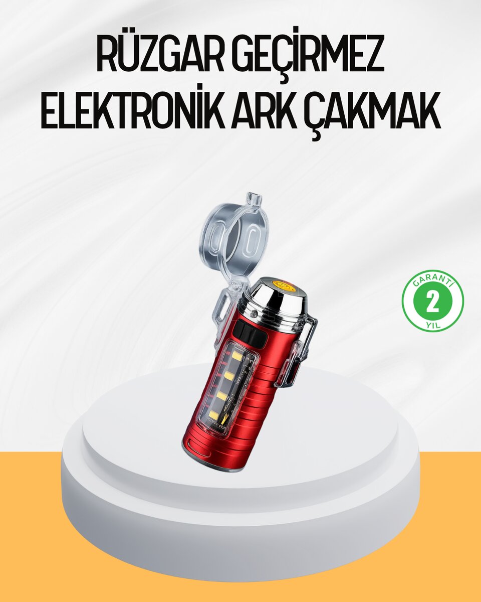 Çok Fonksiyonlu Elektrikli Çakmak El Feneri Özellikli 1 Çok Fonksiyonlu Elektrikli Çakmak El Feneri Özellikli