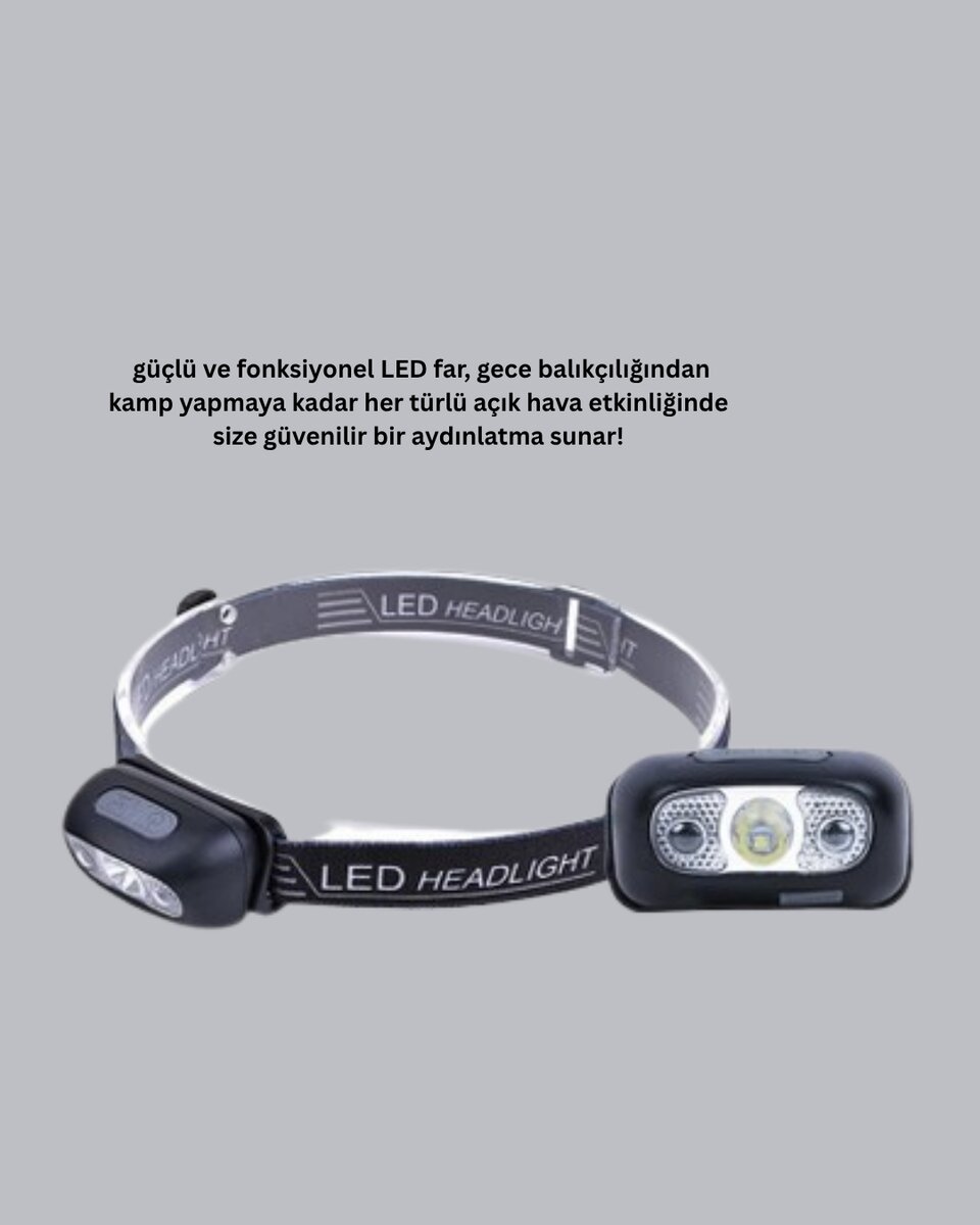 Şarjlı LED Kafa Feneri | 4 Modlu Akıllı Sensörlü Far | Su Geçirmez IPX5 Kamp ve Balıkçı Lambası 3 Şarjlı LED Kafa Feneri | 4 Modlu Akıllı Sensörlü Far | Su Geçirmez IPX5 Kamp ve Balıkçı Lambası - Görsel 3