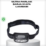 Gece Balıkçılığı İçin Ultra Parlak Şarjlı Kafa Lambası | 4 Işık Modu + USB Şarj