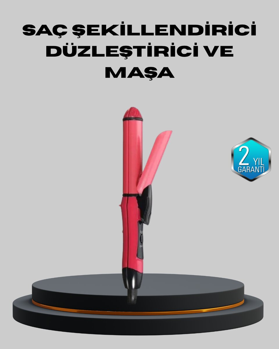 5 Kademeli Seramik Saç Düzleştirici – Düz ve Kıvırcık Mod, 26 mm Plaka, Profesyonel Saç Şekillendirme 1 5 Kademeli Seramik Saç Düzleştirici – Düz ve Kıvırcık Mod, 26 mm Plaka, Profesyonel Saç Şekillendirme