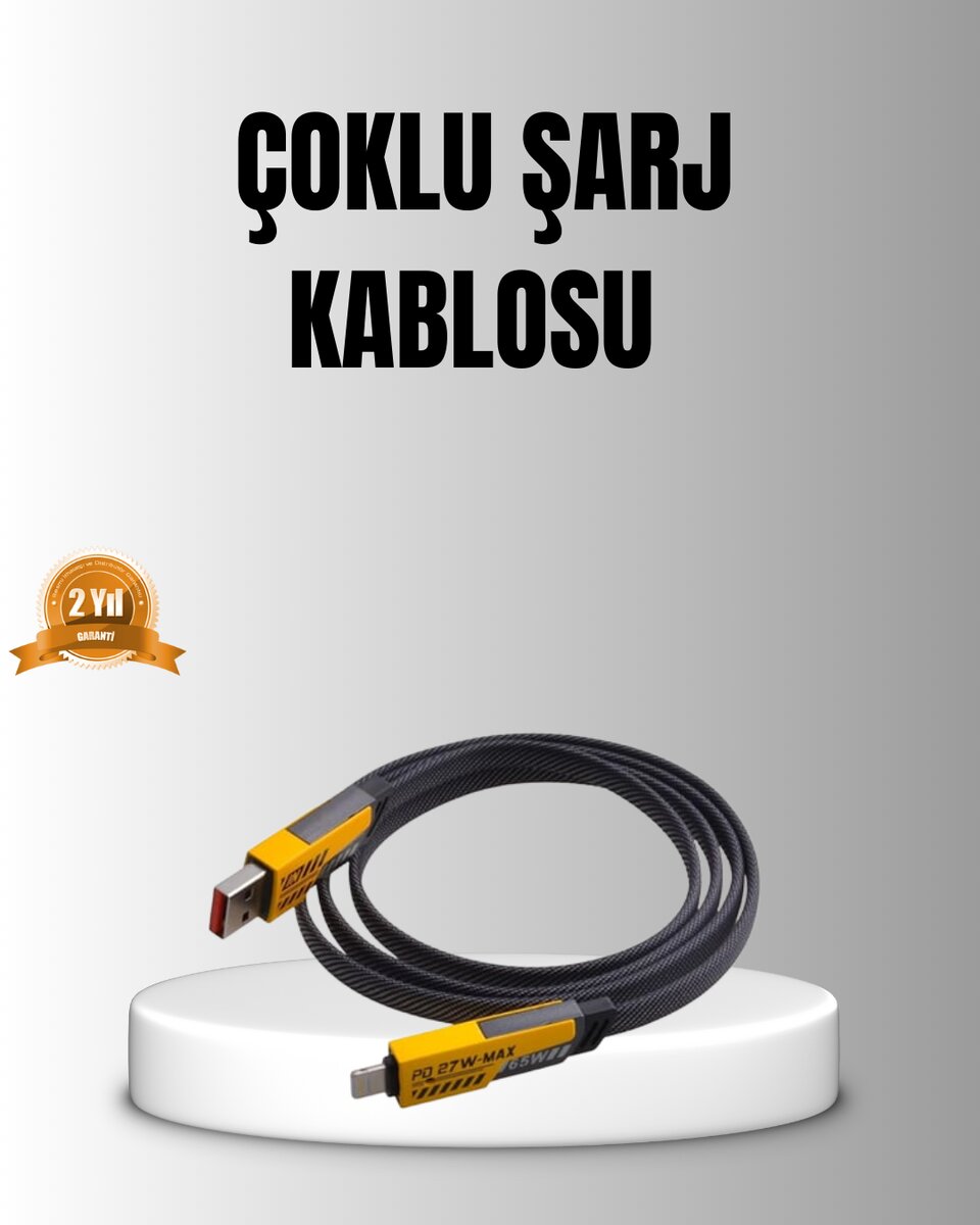 65W 4’ü 1 Arada Örgülü Hızlı Şarj Kablosu USB-C USB-A Çoklu Şarj Dayanıklı 1 65W 4’ü 1 Arada Örgülü Hızlı Şarj Kablosu USB-C USB-A Çoklu Şarj Dayanıklı