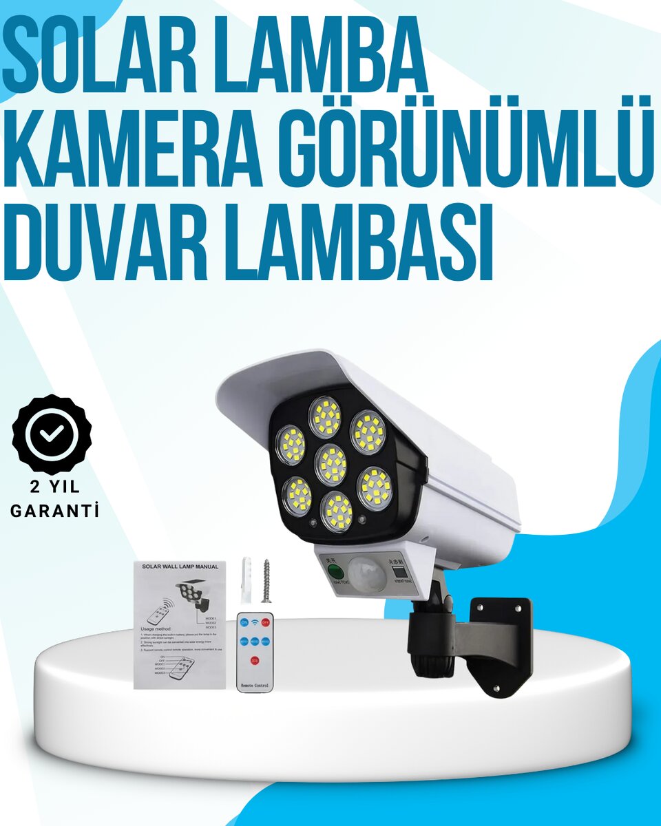 Kablosuz Güneş Paneliyle Şarj Olan Dış Mekan Lambası – 8-10 Saat Aydınlatma Süresi 1 Kablosuz Güneş Paneliyle Şarj Olan Dış Mekan Lambası – 8-10 Saat Aydınlatma Süresi
