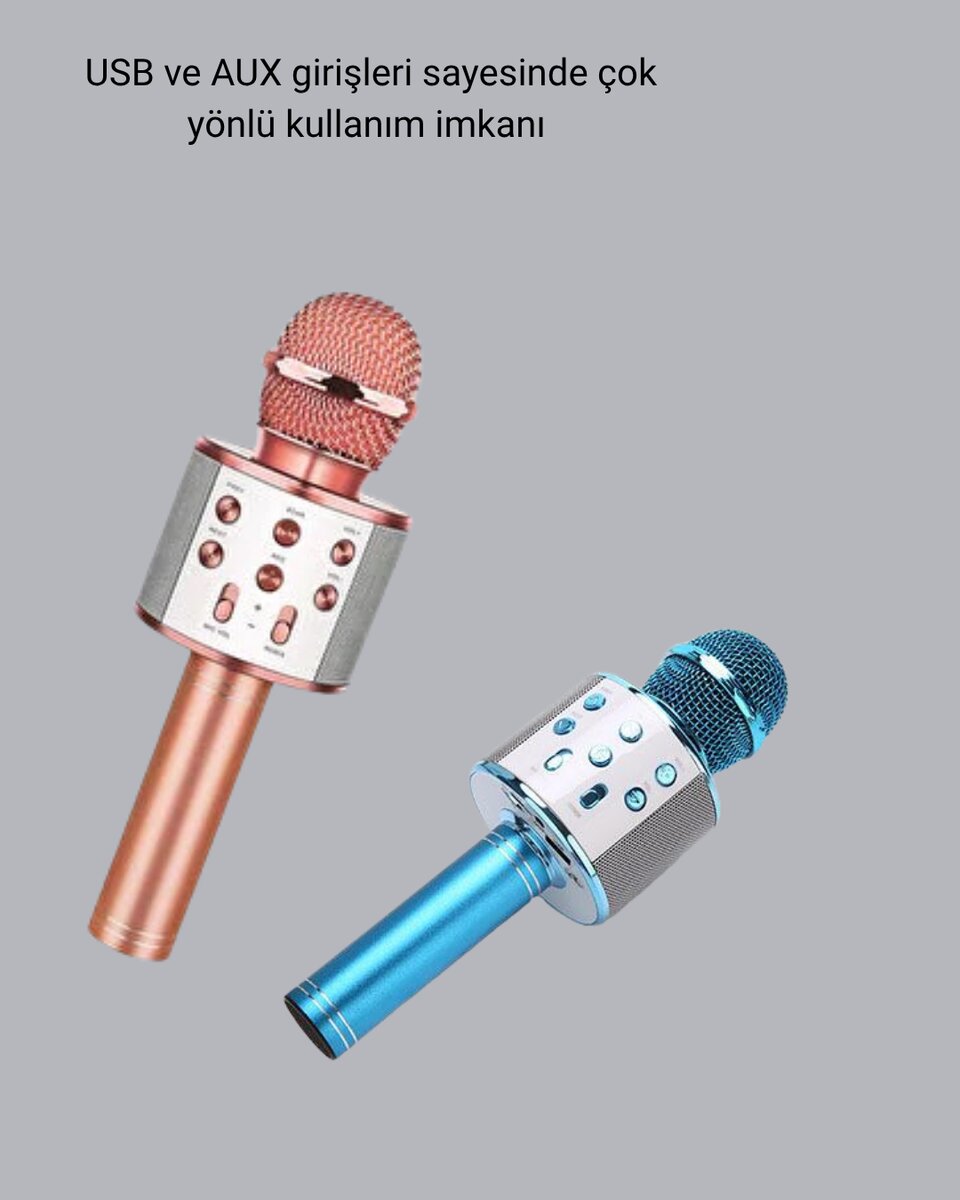 Bluetooth Karaoke Mikrofon – Yüksek Ses Kalitesi Yankı Efektli Uzun Ömürlü Pil 3 Bluetooth Karaoke Mikrofon – Yüksek Ses Kalitesi Yankı Efektli Uzun Ömürlü Pil - Görsel 3