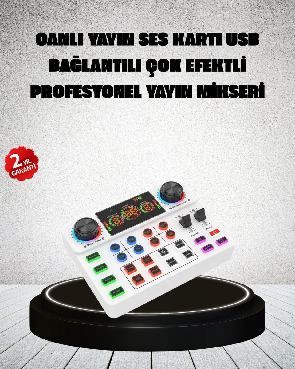 Canlı Yayın ve Karaoke İçin Profesyonel Ses Kartı Bluetooth Destekli 1 Canlı Yayın ve Karaoke İçin Profesyonel Ses Kartı Bluetooth Destekli