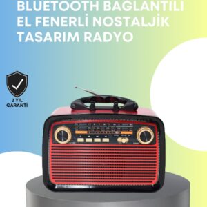 Taşınabilir Bluetooth Hoparlör – Modern Teknoloji ile Nostaljik Radyo Deneyimi, FM/AM Fonksiyonu