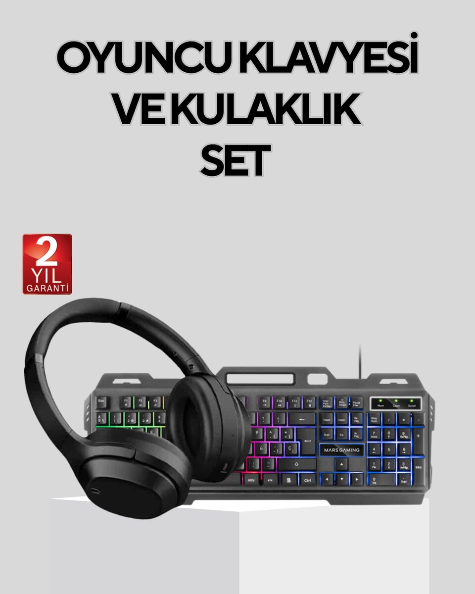Gaming Set Işıklı Klavye Mouse + Bluetooth 5.2 Kulaklık Oyuncu Paketi 1 Gaming Set Işıklı Klavye Mouse + Bluetooth 5.2 Kulaklık Oyuncu Paketi