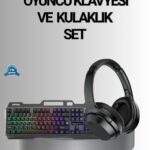 Işıklı Oyuncu Klavye Mouse ve Bluetooth Kulaklık Seti Türkçe Q USB