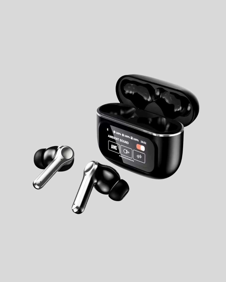 Aktif Gürültü Engelleme (ANC) Kablosuz Bluetooth Kulaklık – Dijital Ekranlı Dokunmatik ve Uzun Pil Ömürlü 4 Aktif Gürültü Engelleme (ANC) Kablosuz Bluetooth Kulaklık – Dijital Ekranlı Dokunmatik ve Uzun Pil Ömürlü - Görsel 4