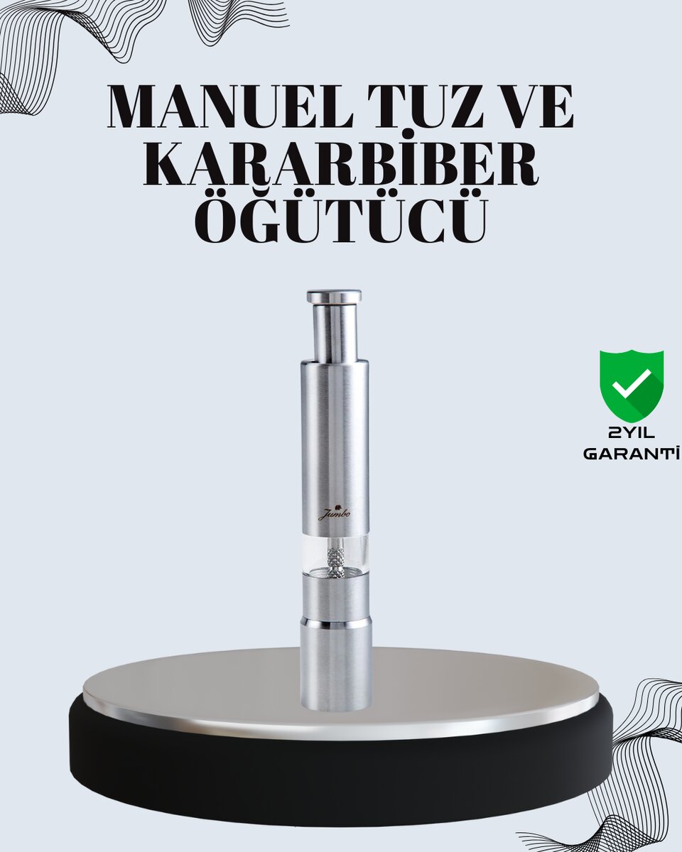 Tuz ve Kararbiber Öğütücü - Şeffaf Akrilik Hazne 1 Tuz ve Kararbiber Öğütücü - Şeffaf Akrilik Hazne