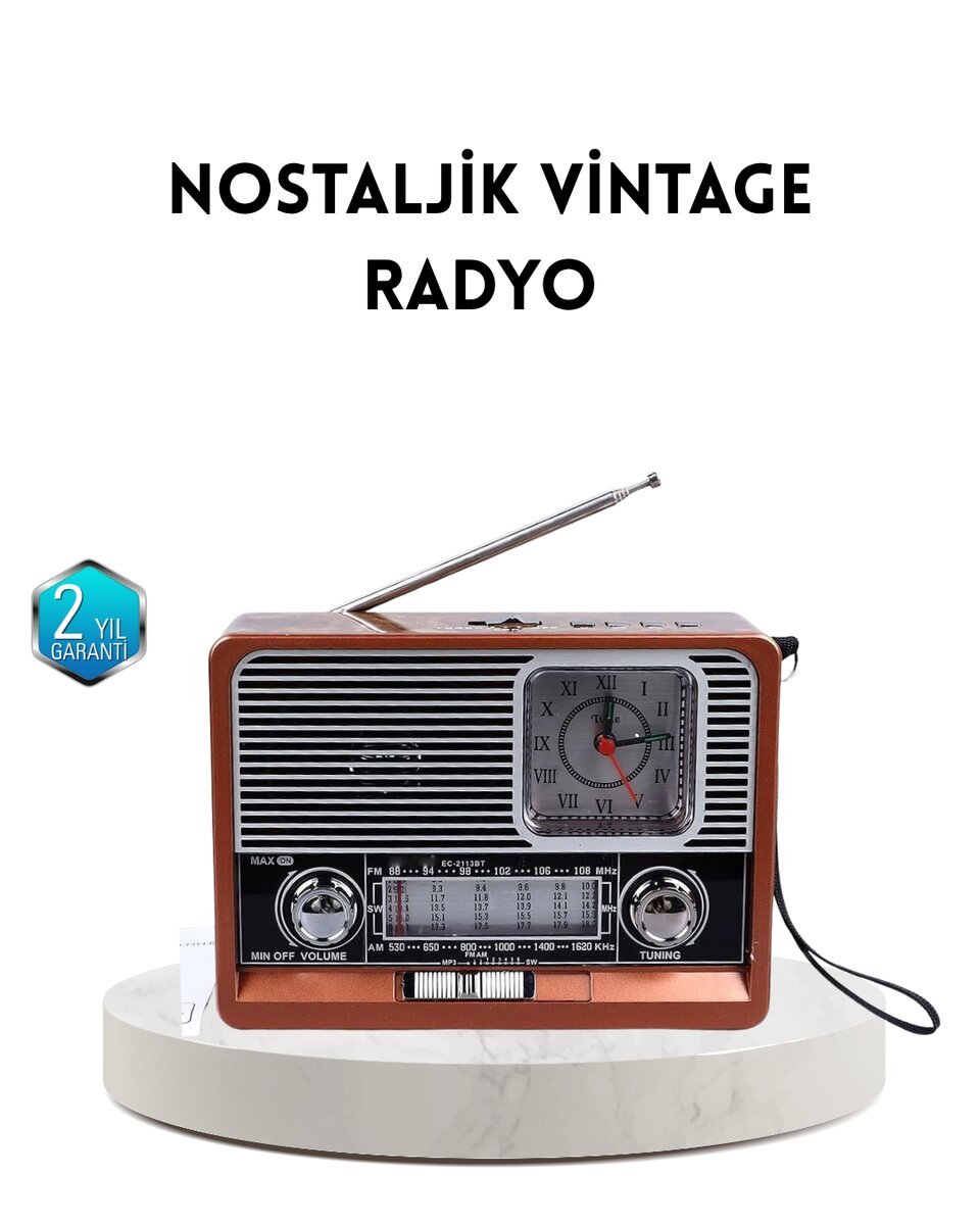 Dekoratif Vintage Radyo – Klasik Görünüm Modern Fonksiyon ve Uzun Ömürlü Kullanım 1 Dekoratif Vintage Radyo – Klasik Görünüm Modern Fonksiyon ve Uzun Ömürlü Kullanım