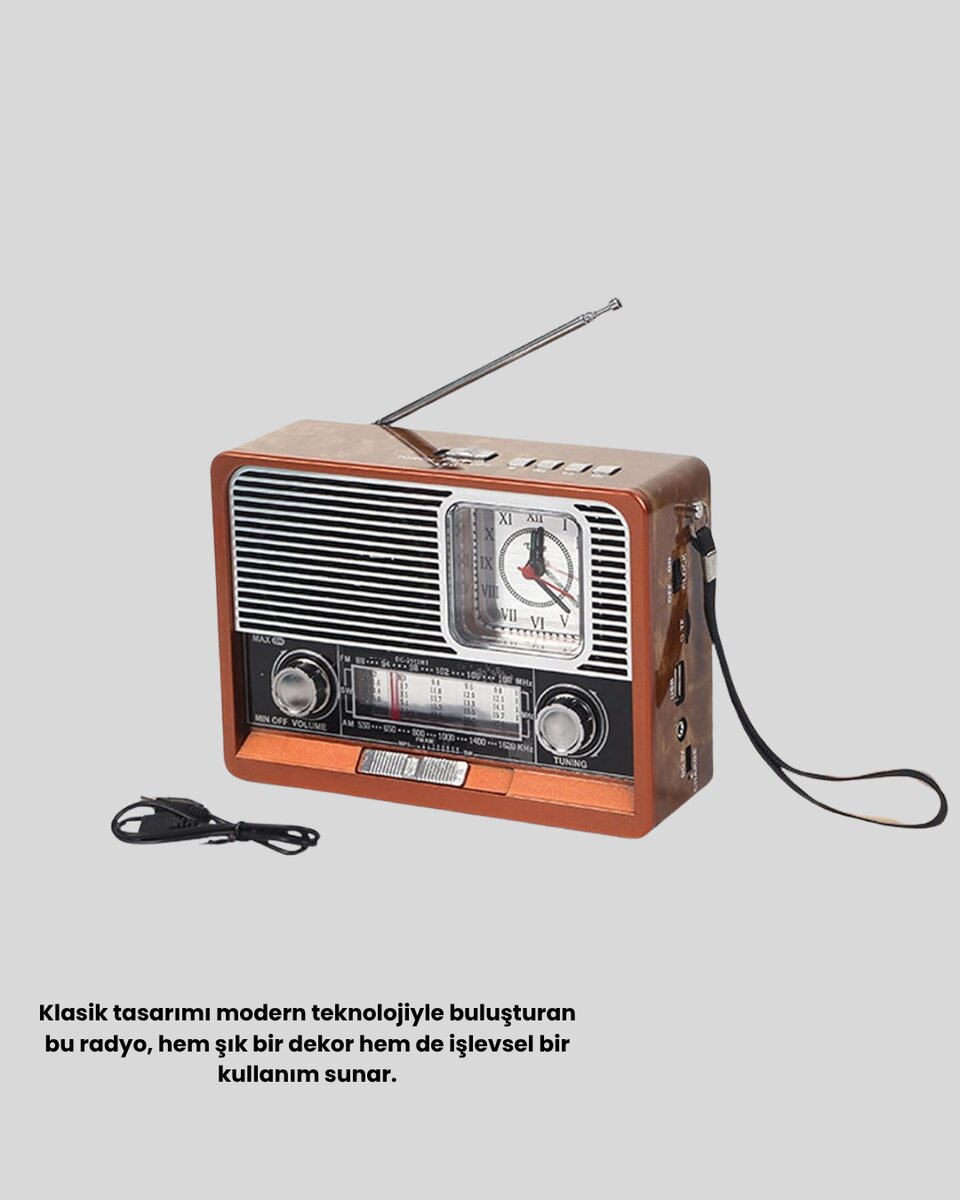 Dekoratif Vintage Radyo – Klasik Görünüm Modern Fonksiyon ve Uzun Ömürlü Kullanım 3 Dekoratif Vintage Radyo – Klasik Görünüm Modern Fonksiyon ve Uzun Ömürlü Kullanım - Görsel 3