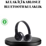Bluetooth 5.0 Kablosuz Kulaklık – Extra Bass TF Kart Desteği 3.5mm AUX Girişli