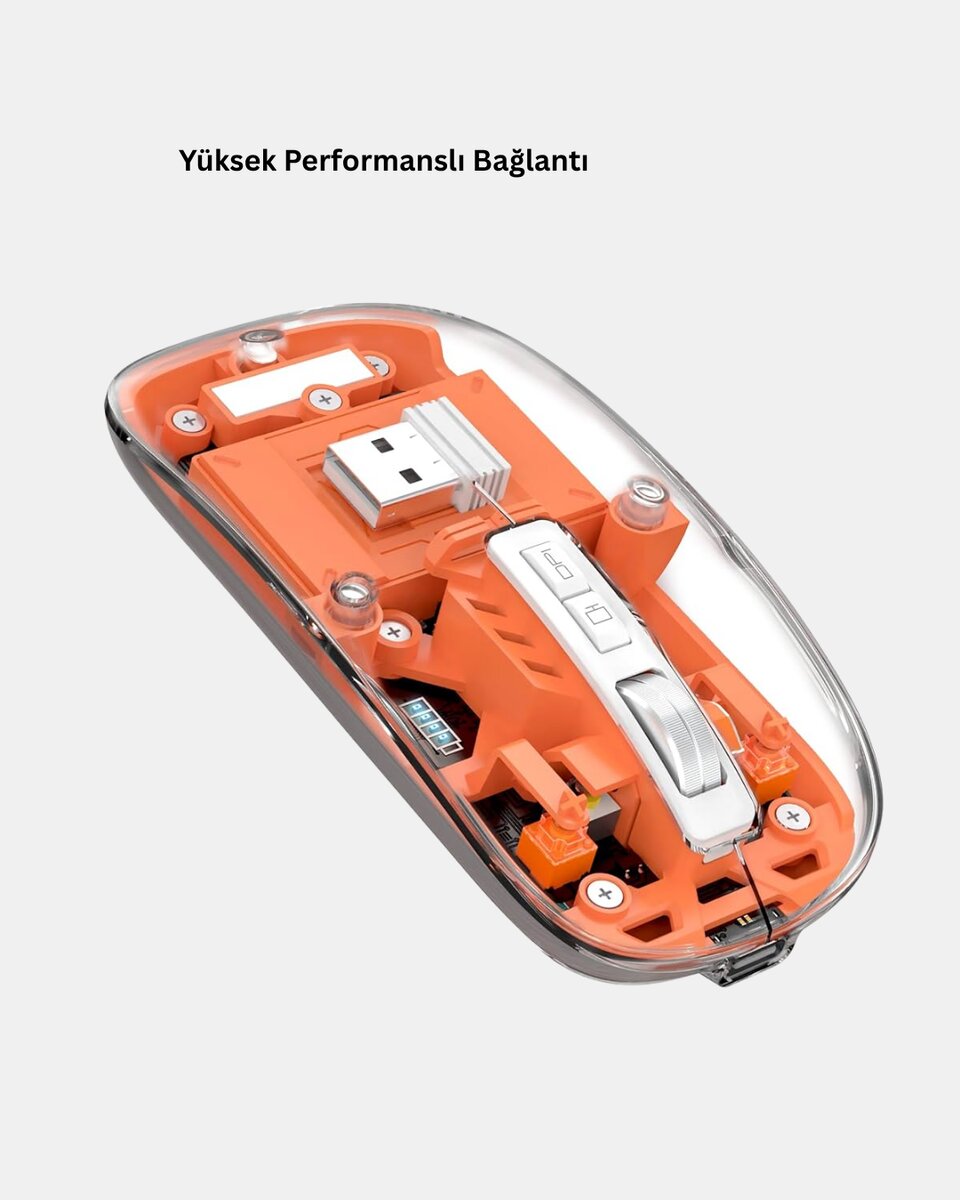 Bluetooth 5.0 & 2.4GHz Kablosuz Fare – 3 Cihaz Bağlantılı, Hızlı Geçiş, USB Alıcılı 4 Bluetooth 5.0 & 2.4GHz Kablosuz Fare – 3 Cihaz Bağlantılı, Hızlı Geçiş, USB Alıcılı - Görsel 4