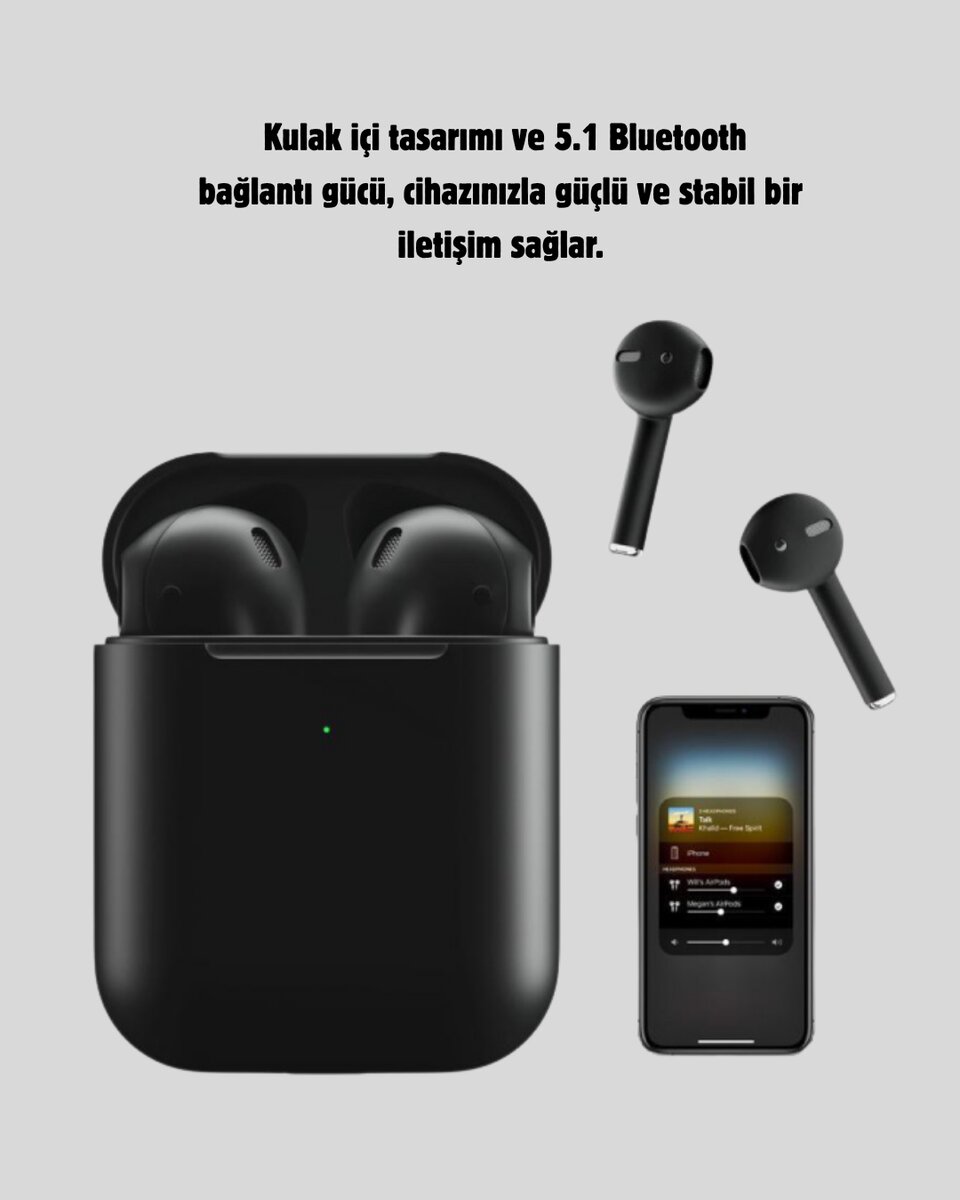 Tws Pro 5 3D HD Ses Bluetooth Kulaklık – Kablosuz, Ergonomik, Şarj Kutulu, Gürültü Engelleme 4 Tws Pro 5 3D HD Ses Bluetooth Kulaklık – Kablosuz, Ergonomik, Şarj Kutulu, Gürültü Engelleme - Görsel 4