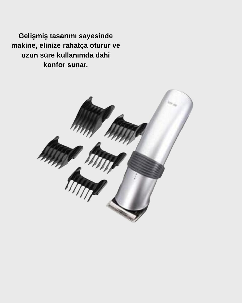 Kablosuz Profesyonel Tıraş Makinesi – Şarjlı 60 Dakika Kullanım Süreli Çelik Bıçaklı Sessiz Motor 4 Kablosuz Profesyonel Tıraş Makinesi – Şarjlı 60 Dakika Kullanım Süreli Çelik Bıçaklı Sessiz Motor - Görsel 4