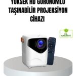 Taşınabilir 1080P HD Akıllı Projektör – 64GB Dahili Hafıza 2GB RAM Uzaktan Kumandalı