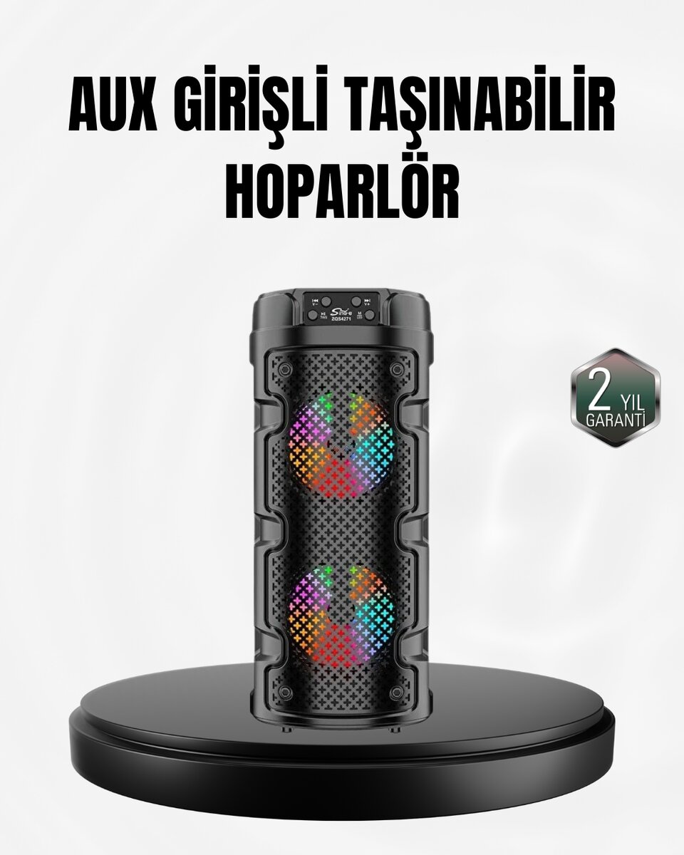 Kablosuz Stereo Hoparlör USB + SD Kart + AUX Destekli Bluetooth 5.0 1 Kablosuz Stereo Hoparlör USB + SD Kart + AUX Destekli Bluetooth 5.0