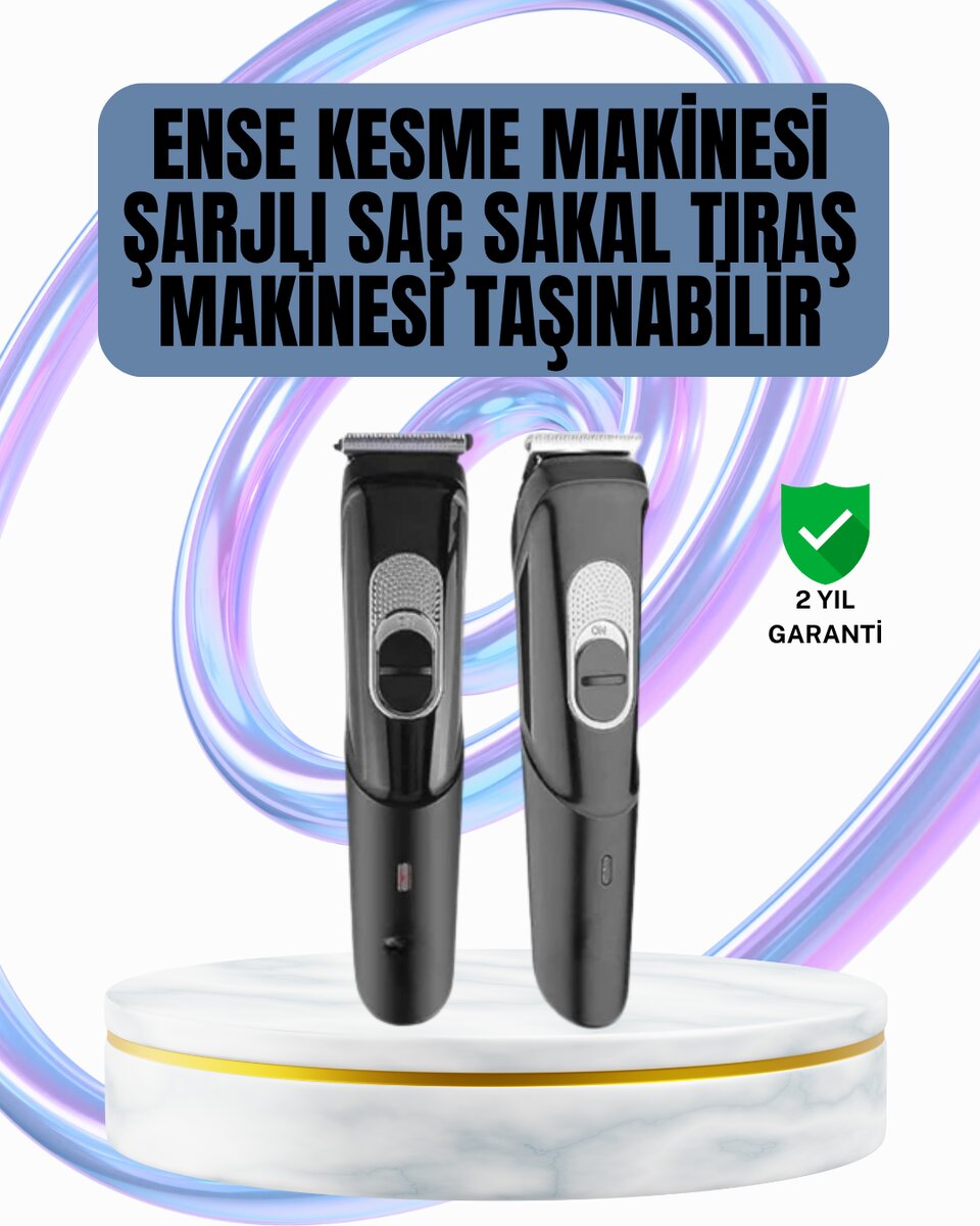 Ergonomik Tasarımlı 3 Taraklı Profesyonel Şarjlı Saç Sakal Tıraş Makinesi 1 Ergonomik Tasarımlı 3 Taraklı Profesyonel Şarjlı Saç Sakal Tıraş Makinesi