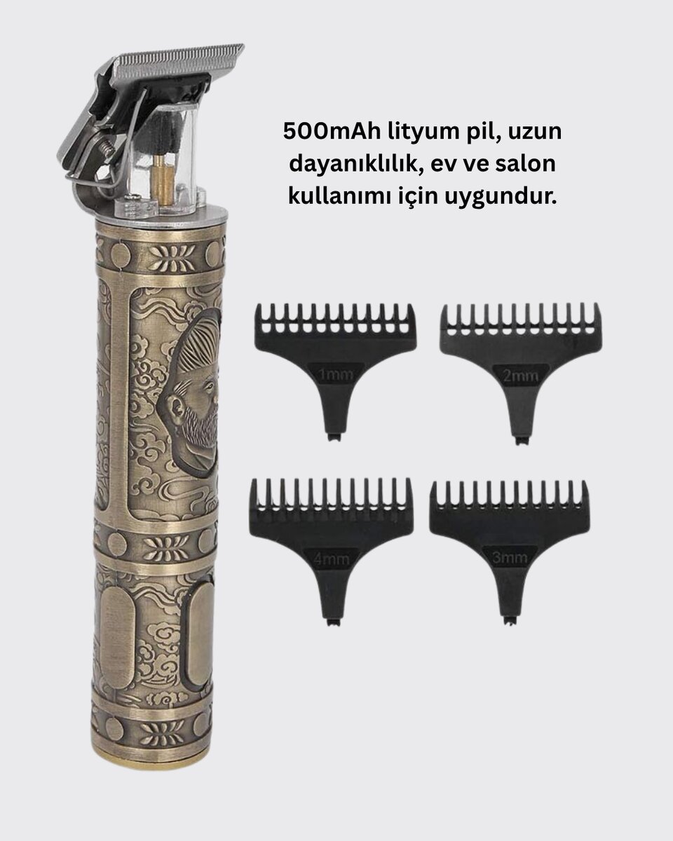 Dayanıklı Çelik Kafa ve Güçlü Motorlu Saç Sakal Makinesi 3 Dayanıklı Çelik Kafa ve Güçlü Motorlu Saç Sakal Makinesi - Görsel 3