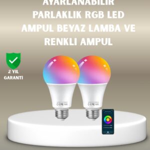 RGBW Teknolojili Akıllı LED Ampul Zamanlayıcılı
