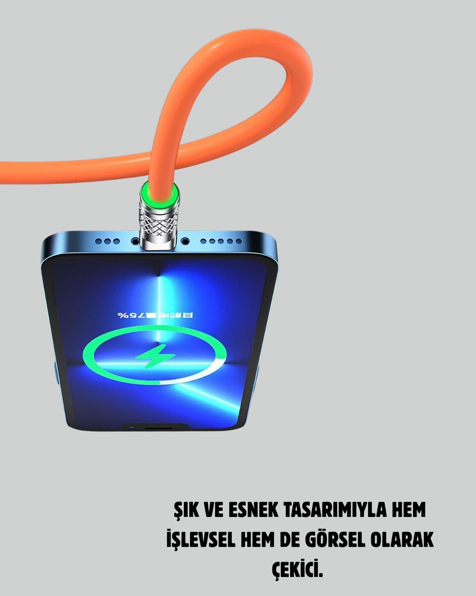 3’ü 1 Arada Kablo – 120W Hızlı Şarj ve Veri Aktarımı Özellikli 3 3’ü 1 Arada Kablo – 120W Hızlı Şarj ve Veri Aktarımı Özellikli - Görsel 3