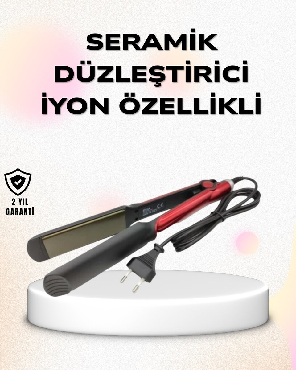 Profesyonel Titanyum Saç Düzleştirici – Ayarlanabilir Isı ve Hızlı Isınma Özellikli 1 Profesyonel Titanyum Saç Düzleştirici – Ayarlanabilir Isı ve Hızlı Isınma Özellikli