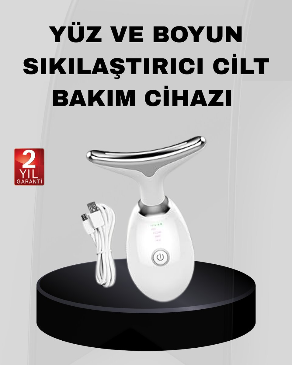 Kablosuz Şarjlı Yüz Sıkılaştırıcı Cihaz EMS Mikro Akım Anti-Aging Masaj Aleti 1 Kablosuz Şarjlı Yüz Sıkılaştırıcı Cihaz EMS Mikro Akım Anti-Aging Masaj Aleti