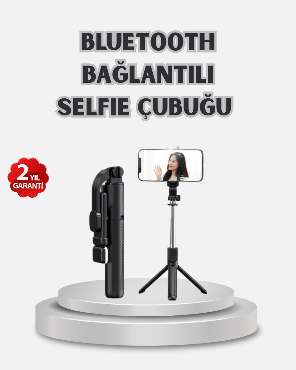 Kablosuz Bluetooth Selfie Çubuğu – 360° Dönebilir Başlık Taşınabilir ve Şık Tasarım 1 Kablosuz Bluetooth Selfie Çubuğu – 360° Dönebilir Başlık Taşınabilir ve Şık Tasarım