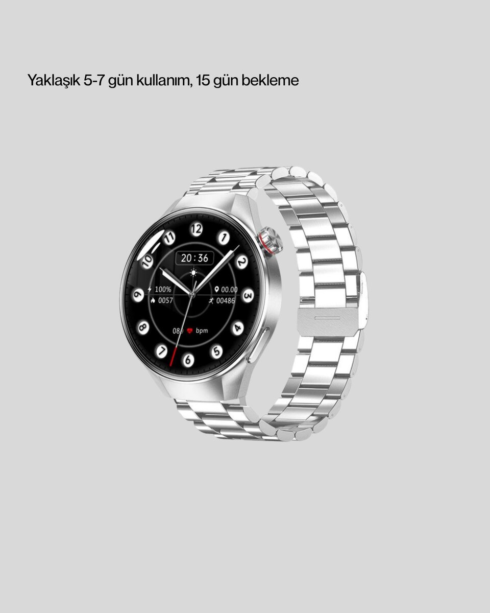 Akıllı Saat AMOLED Ekran Bluetooth Aramalı – Nabız Uyku ve Spor Takipli 2 Akıllı Saat AMOLED Ekran Bluetooth Aramalı – Nabız Uyku ve Spor Takipli - Görsel 2