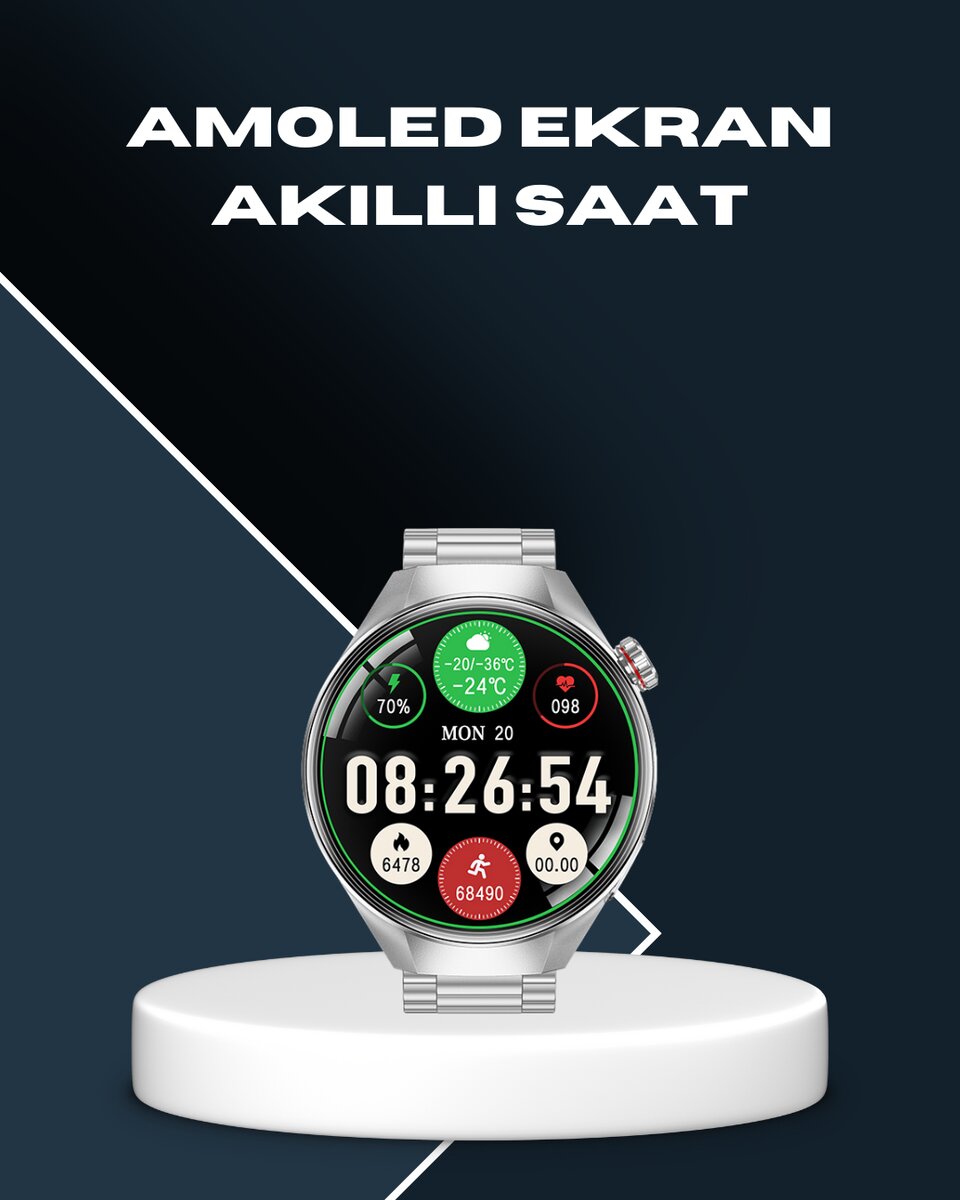 Akıllı Saat Bluetooth Görüşme Destekli – Spor Sağlık ve Bildirim Özellikli 1 Akıllı Saat Bluetooth Görüşme Destekli – Spor Sağlık ve Bildirim Özellikli