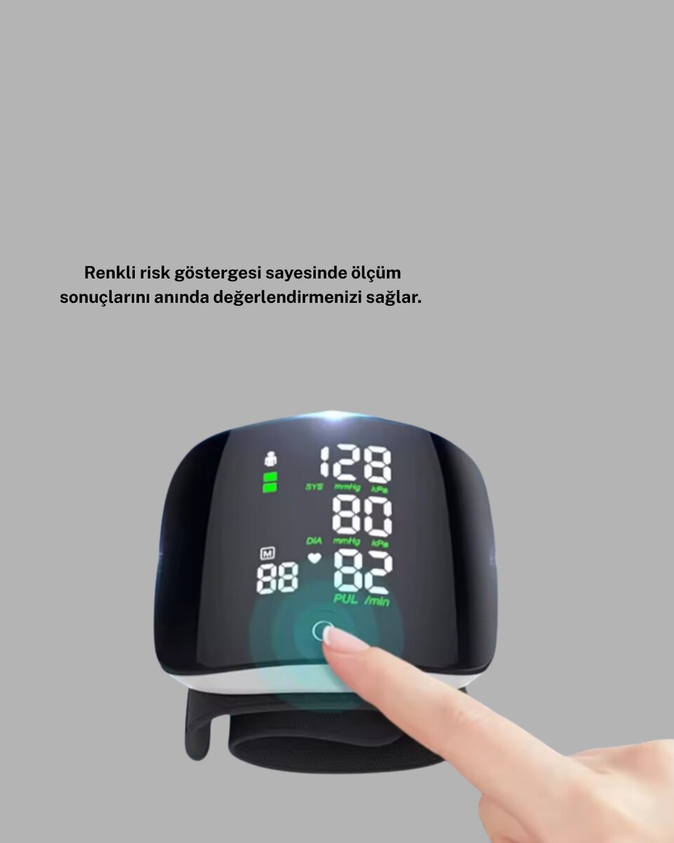 Dijital Bilek Tansiyon Aleti – Çift Kullanıcı Hafızalı Aritmi Uyarılı ve Otomatik Kapanmalı 3 Dijital Bilek Tansiyon Aleti – Çift Kullanıcı Hafızalı Aritmi Uyarılı ve Otomatik Kapanmalı - Görsel 3