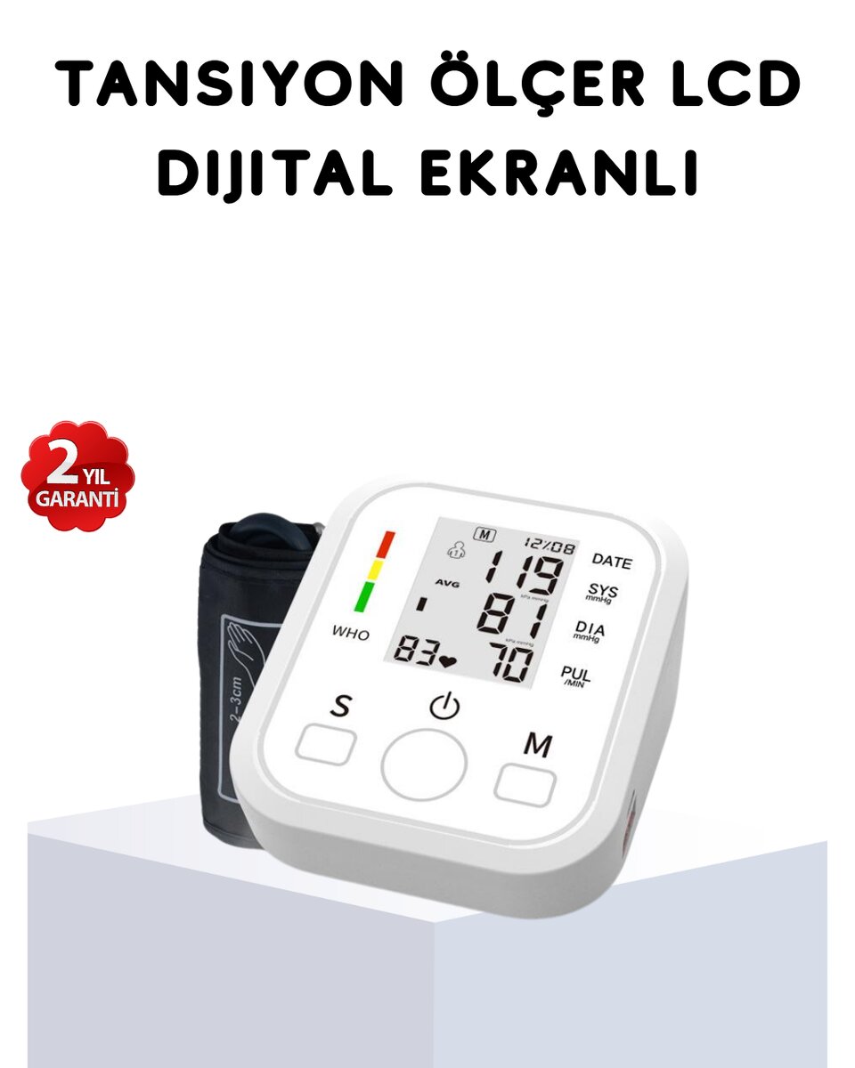 Üst Koldan Ölçüm Dijital Tansiyon Aleti – IHB Aritmi Uyarılı ve Çift Hafızalı 1 Üst Koldan Ölçüm Dijital Tansiyon Aleti – IHB Aritmi Uyarılı ve Çift Hafızalı