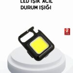 Mini 800 Lümen LED El Feneri – USB Şarjlı, 3 Kademeli Işık, Şişe Açacaklı Taşınabilir Tasarım