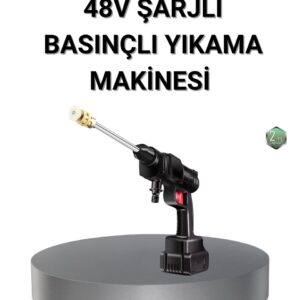 Kablosuz Basınçlı Yıkama Makinesi – 48V Güçlü Motor 2 Pil ve Köpük Hazneli