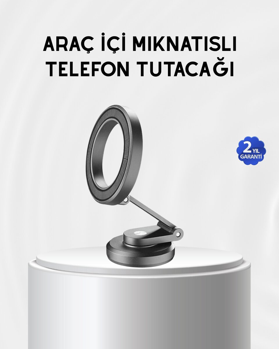 Manyetik Katlanabilir Araç Telefon Tutucu – MagSafe Uyumlu, 360° Ayarlanabilir, Güçlü Mıknatıs 1 Manyetik Katlanabilir Araç Telefon Tutucu – MagSafe Uyumlu, 360° Ayarlanabilir, Güçlü Mıknatıs