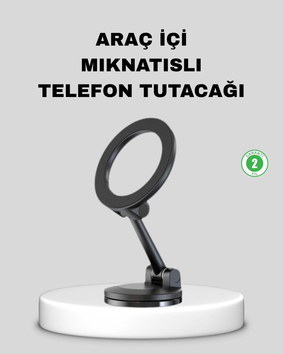 Katlanır Manyetik Araç İçi Telefon Tutucu – 360° Dönebilen MagSafe Uyumlu Güçlü Mıknatıslı Tasarım 1 Katlanır Manyetik Araç İçi Telefon Tutucu – 360° Dönebilen MagSafe Uyumlu Güçlü Mıknatıslı Tasarım
