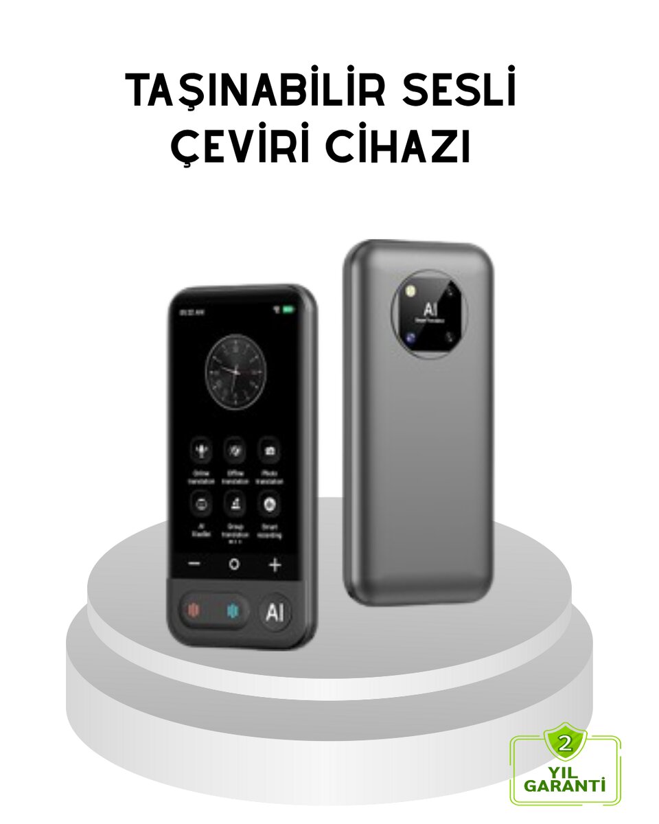 Taşınabilir Akıllı Tercüme Cihazı – Gerçek Zamanlı Ses ve Metin Çevirisi 1 Taşınabilir Akıllı Tercüme Cihazı – Gerçek Zamanlı Ses ve Metin Çevirisi