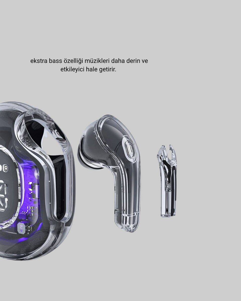 Bluetooth 5.3 Kablosuz Kulaklık HiFi Stereo ve Ekstra Bass Dijital Ekranlı 2 Bluetooth 5.3 Kablosuz Kulaklık HiFi Stereo ve Ekstra Bass Dijital Ekranlı - Görsel 2