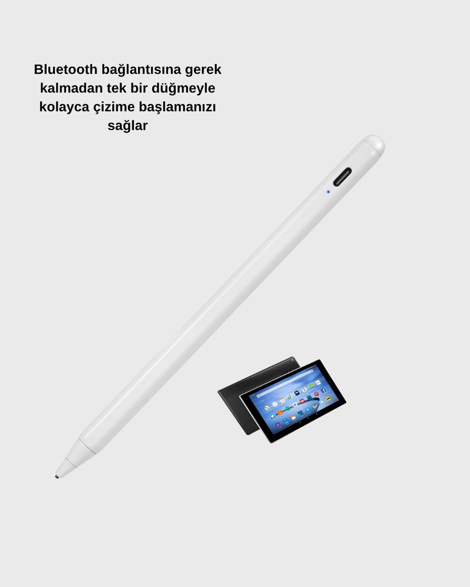 Type-C Şarjlı Dokunmatik Kalem – iPad iPhone ve Android Uyumlu Sessiz Çalışan 4 Type-C Şarjlı Dokunmatik Kalem – iPad iPhone ve Android Uyumlu Sessiz Çalışan - Görsel 4
