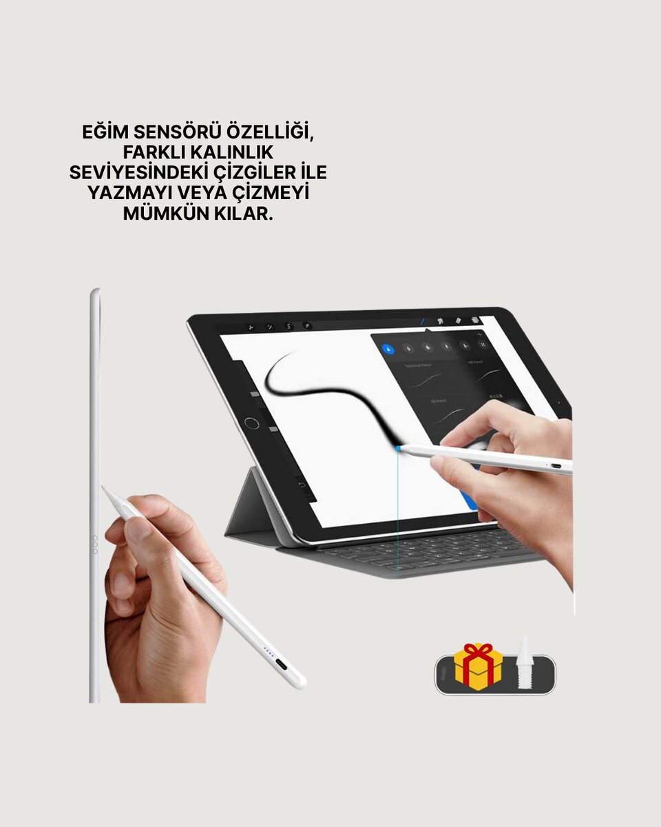 Dijital Kalem – Yüksek Hassasiyetli, Hızlı Şarjlı ve Uzun Ömürlü 3 Dijital Kalem – Yüksek Hassasiyetli, Hızlı Şarjlı ve Uzun Ömürlü - Görsel 3