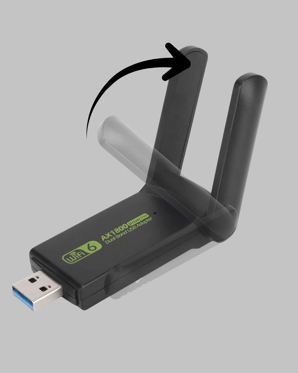 1200 Mbps Dual Band WiFi Adaptör – 5.8G & 2.4G Çift Antenli 2 1200 Mbps Dual Band WiFi Adaptör – 5.8G & 2.4G Çift Antenli - Görsel 2