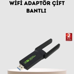 Ultratekno Dual Band WiFi Adaptör – 1200 Mbps USB 3.0 Çift Antenli Geniş Kapsama Alanı ve Yüksek Hız