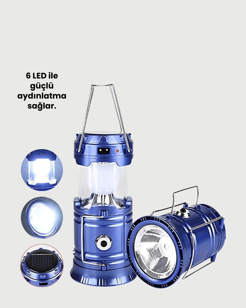 Güneş Enerjili Kızaklı Şarjlı Büyük Boy Kamp Feneri – USB Çıkışlı Katlanabilir Çok Fonksiyonlu 3 Güneş Enerjili Kızaklı Şarjlı Büyük Boy Kamp Feneri – USB Çıkışlı Katlanabilir Çok Fonksiyonlu - Görsel 3